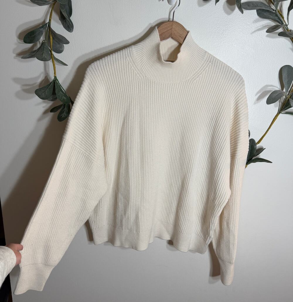 J. Crew Cream Turtleneck Sweater LAST CALL